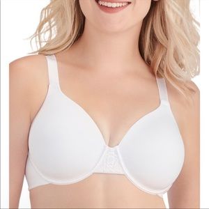 Vanity Fair White Beauty Back Smoothing Full Figure Contour Bra Size 40D